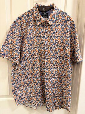 Dario Beltran Geometric Button Up Shirt 2XL Made in Spain